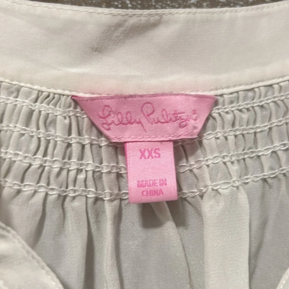 Lily Pulitzer Silk Elsa blouse size XXS - Picture 6 of 11